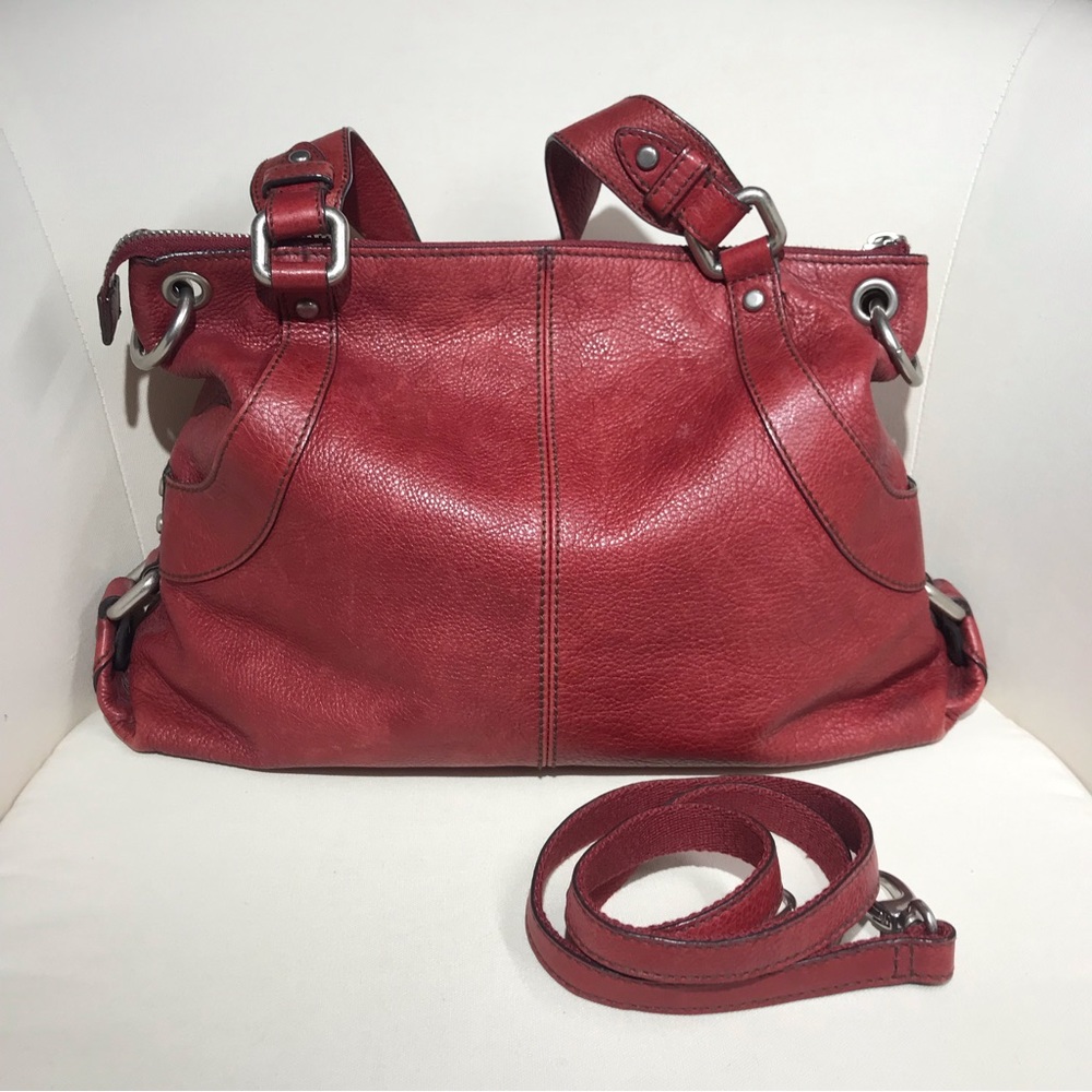 Fossil leather handbag